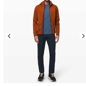 Lululemon Commission Pant Men 36 Classic *Warpstreme 32" True Navy Golf FLAW